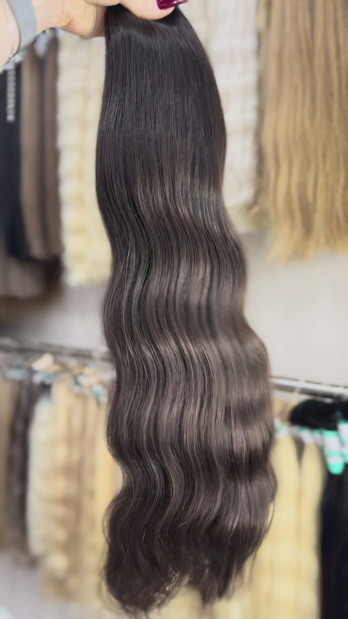 Baby Hair Extensions - Processed (curly - Color 1b -70 cm -279 gr - 372/i)