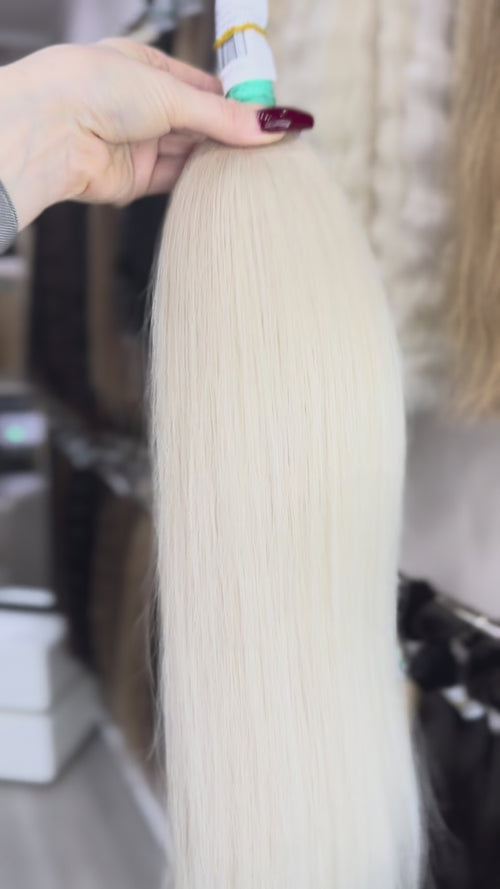 Raw Hair Extensions - Processed (straight - Color 000 -56 cm -118 gr - 18/232v)