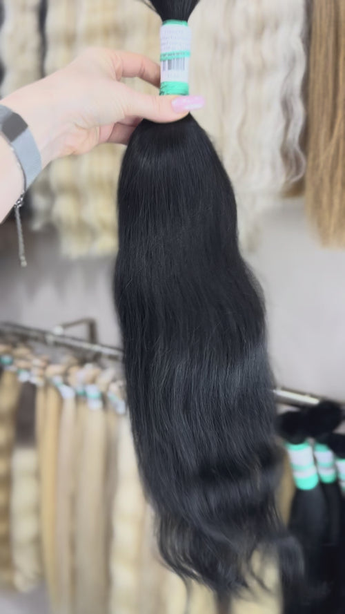 Raw Hair Extensions - Processed (wavy - Color 1 -58 cm -118 gr - 7168/219)