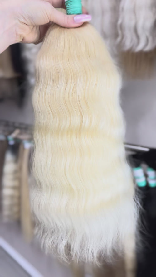 Raw Hair Extensions - Processed (wavy - Color 613 -48 cm -119 gr - 80/224)