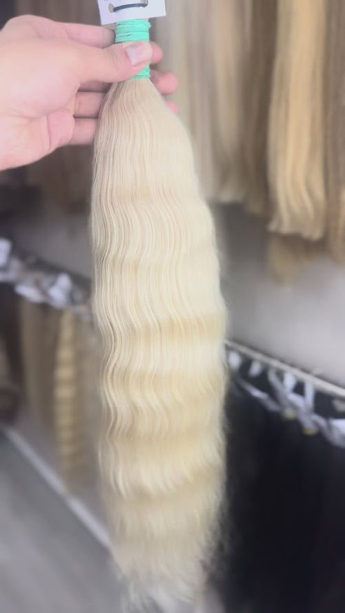Raw Hair Extensions - Processed (wavy - Color 199 -60 cm -124 gr - 3363/212)