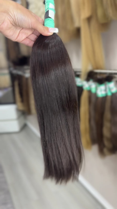 Raw Hair Extensions - Processed (straight - Color 2 -49 cm -106 gr - 235/232t)
