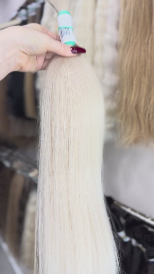 Raw Hair Extensions - Processed (straight - Color 200 -55 cm -115 gr - 25/232v)