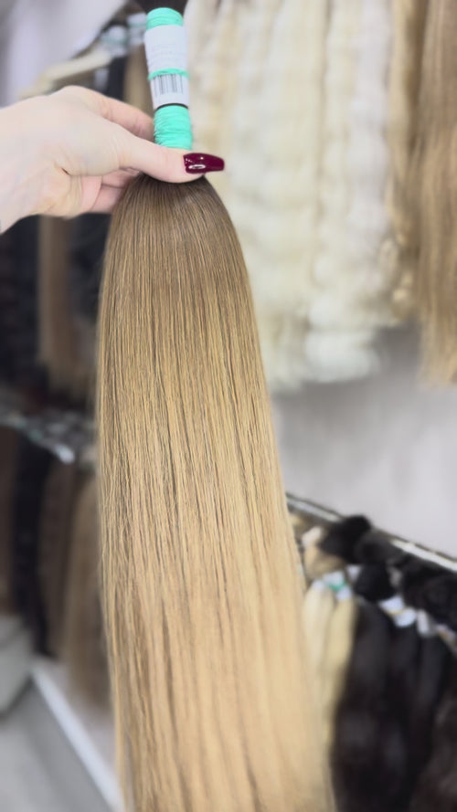 Raw Hair Extensions - Processed (Straight - Color ombre -63 cm -156 gr - 4079/217t)