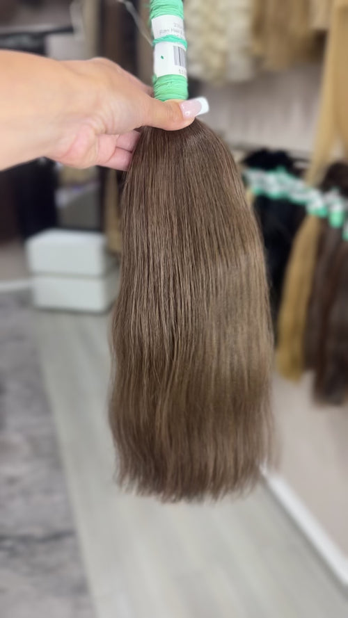 Raw Hair Extensions - Processed (straight - Color 4 -45 cm -107 gr)