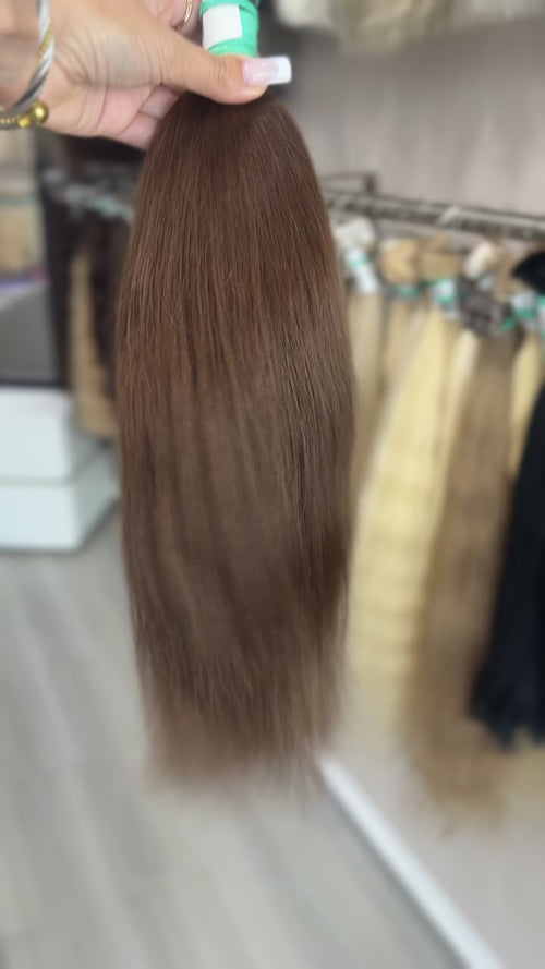 Raw Hair Extensions - Processed (Straight - Color 4 -46 cm -122 gr)