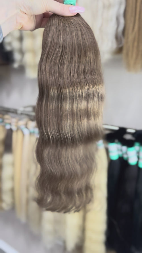 Raw Hair Extensions - Processed (wavy - Color 4 -54 cm -78 gr - 285/235)