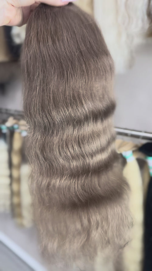 Raw Hair Extensions - Processed (wavy - Color 4 -55 cm -131 gr - 124/225)