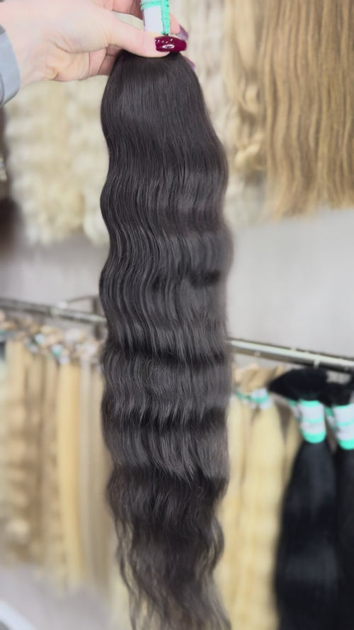 Raw Hair Extensions - Processed (wavy - Color 2 -70 cm -96 gr - 8193/229)