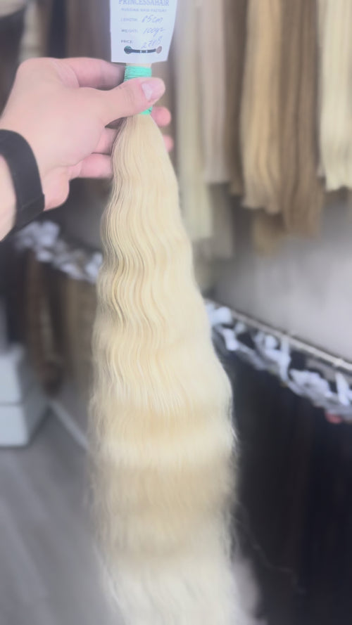 Raw Hair Extensions - Processed (Wavy - Color 25 -65 cm -100 gr)