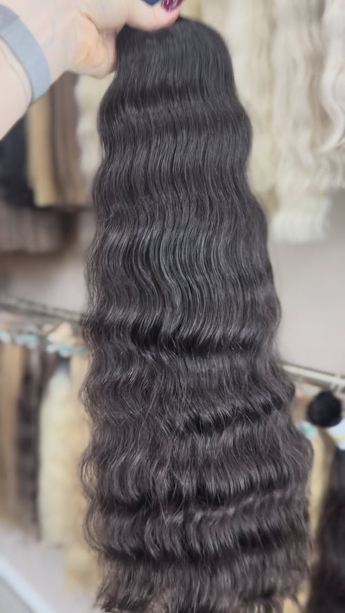 Baby Hair Extensions - Processed (wavy - Color 1b -65 cm -207 gr - 361/i)