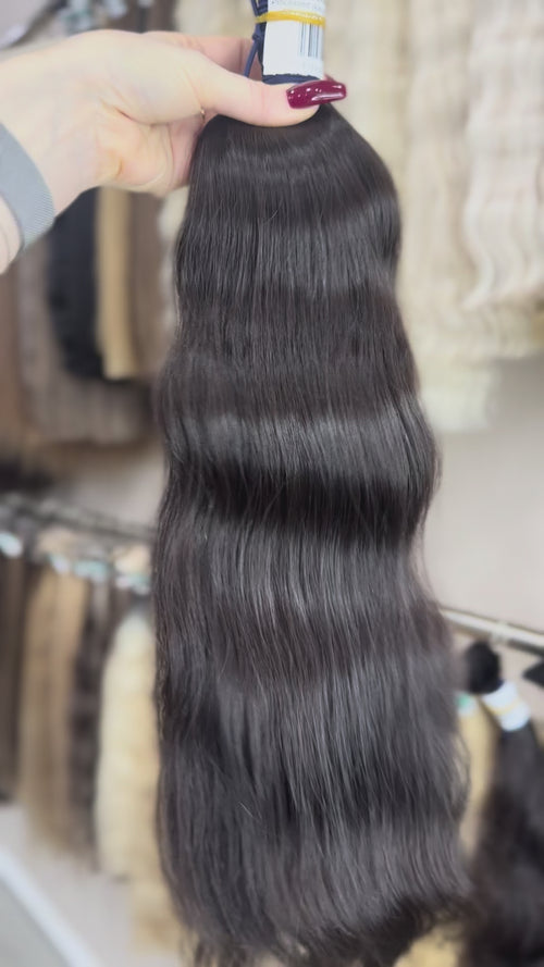 Baby Hair Extensions - Processed (wavy - Color 1b -57 cm -224 gr - 362/i)