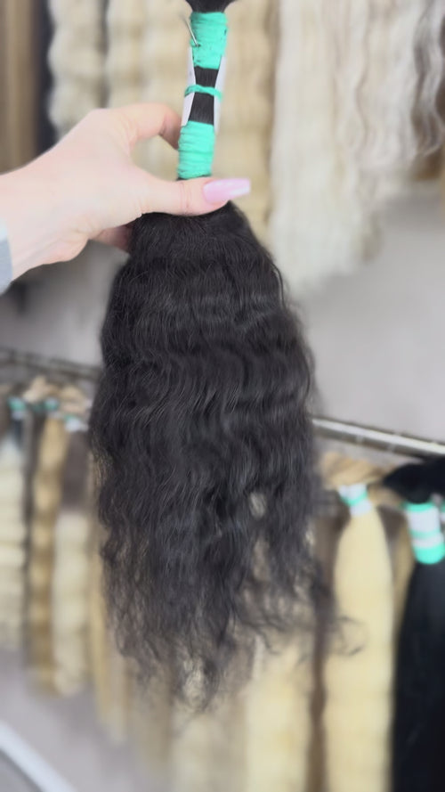Raw Hair Extensions - Processed (Curly - Color 1 B -46 cm -86 gr)