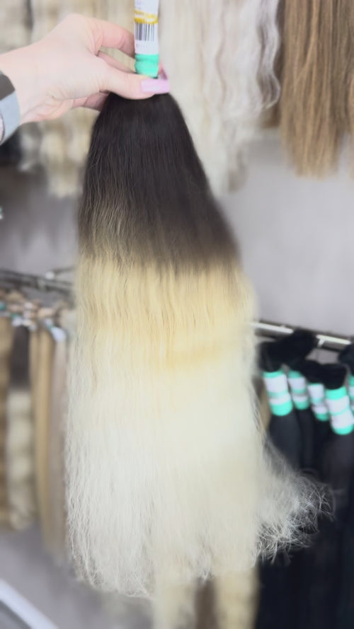 Ombre Hair  - Processed (Wavy - Color 0 -55 cm -78 gr)