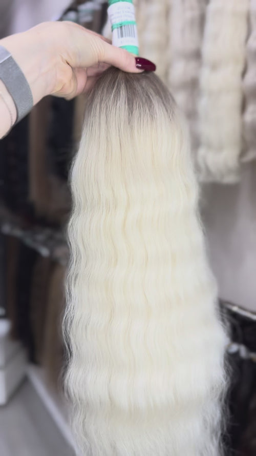 Raw Hair Extensions - Processed (Wavy - Color ombre -59 cm -151 gr - 202/234)