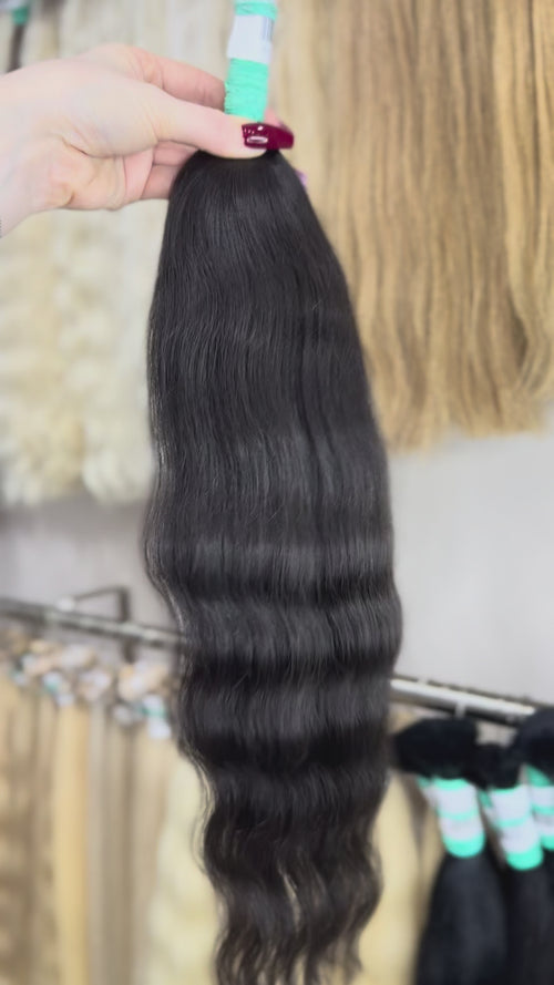Raw Hair Extensions - Processed (wavy - Color 1b -60 cm -82 gr - 6930/200)