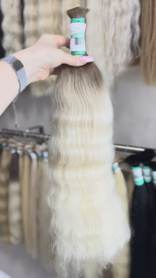 Raw Hair Extensions - Processed (wavy - Color ombre -55 cm -150 gr - 8290/224)