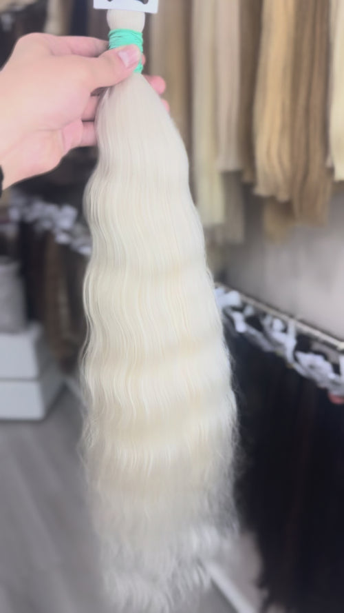 Raw Hair Extensions - Processed (Wavy - Color 000 -65 cm -172 gr - 3801/213)