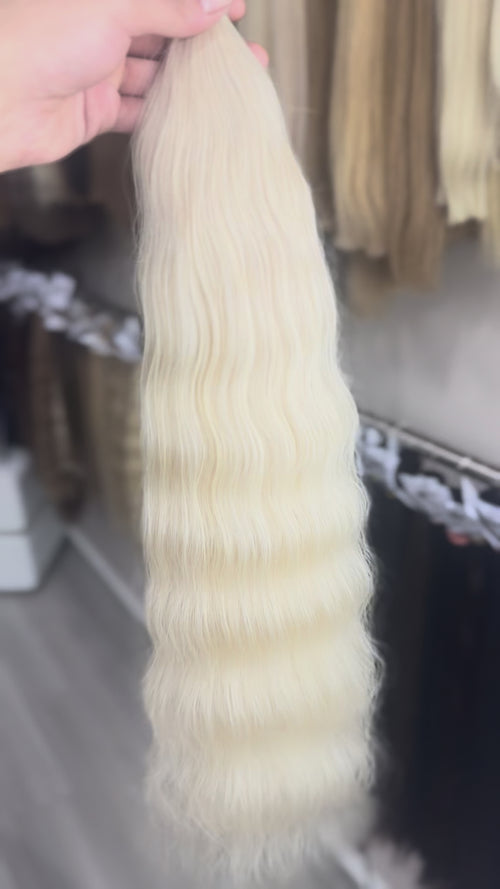 Raw Hair Extensions - Processed (wavy - Color 201 -63 cm -159 gr - 8774/234)