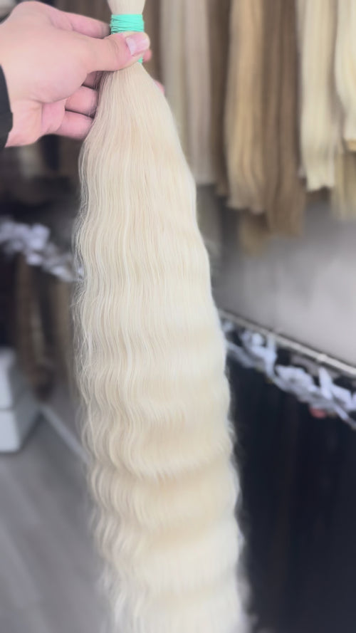 Raw Hair Extensions - Processed (wavy - Color 000 -65 cm -157 gr - 8779/234)