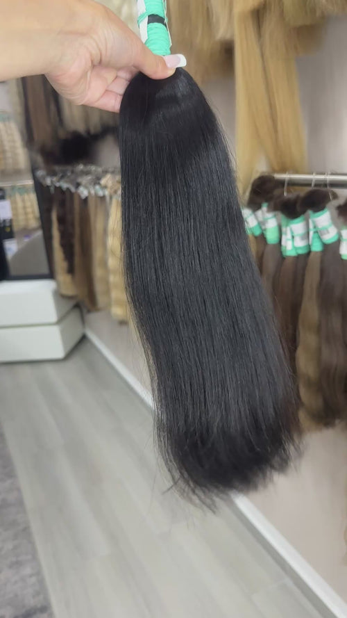 Raw Hair Extensions - Processed (straight - Color 1 -53 cm -98 gr - 233/227v)