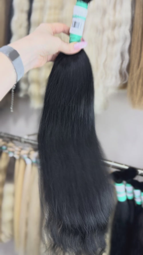 Raw Hair Extensions - Processed (wavy - Color 1 -57 cm -129 gr - 107/225)