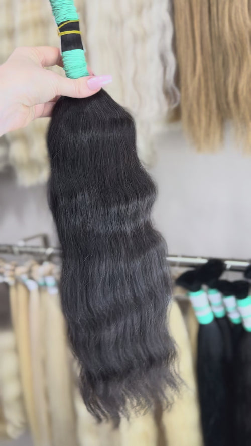 Raw Hair Extensions - Processed (wavy - Color 1b -51 cm -123 gr - 6685/195)