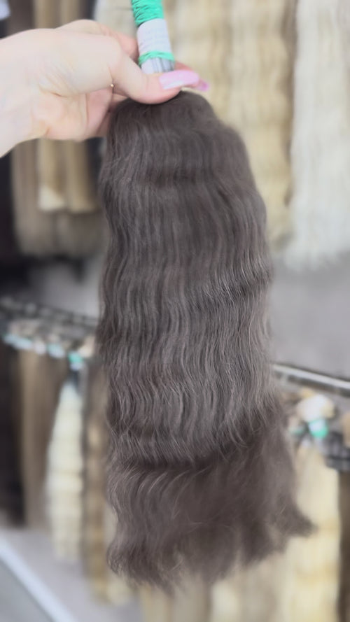 Raw Hair Extensions - Processed (Wavy - Color 3 -45 cm -75 gr)