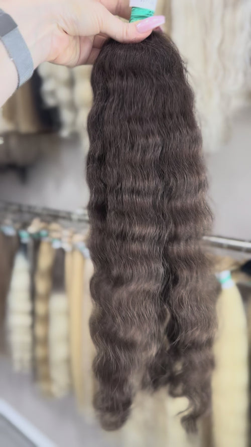 Raw Hair Extensions - Processed (wavy - Color 3 -55 cm -112 gr - 8295/225)