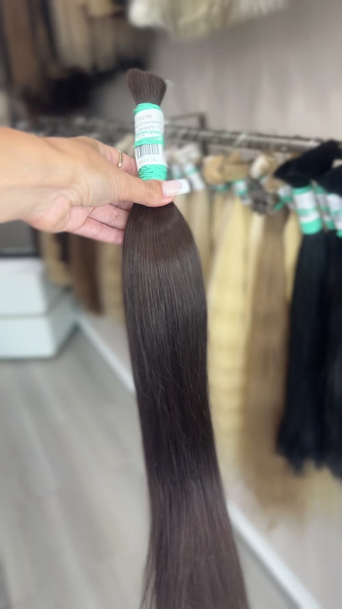 Raw Hair Extensions - Processed (straight - Color 2 -48 cm -97 gr - 215/235t)