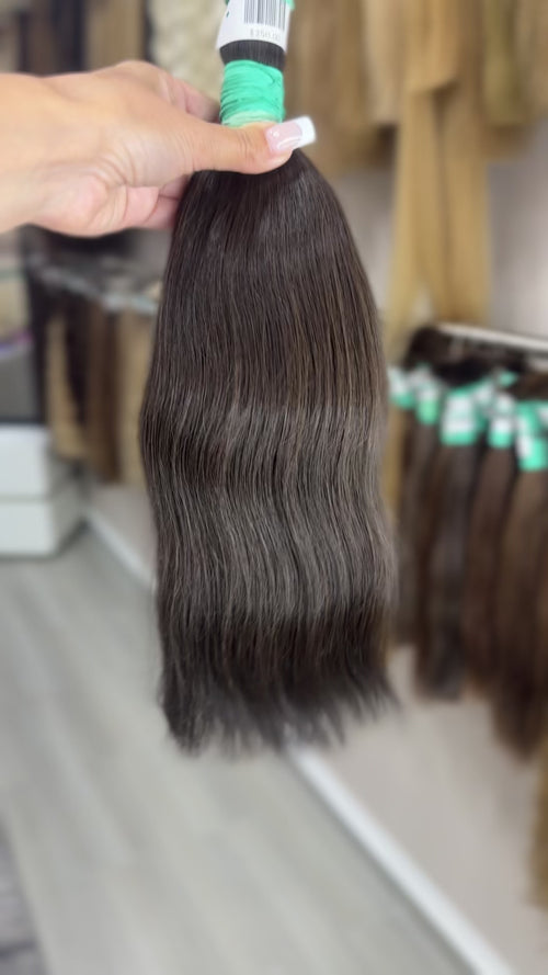 Raw Hair Extensions - Processed (straight - Color 3 -44 cm -155 gr)