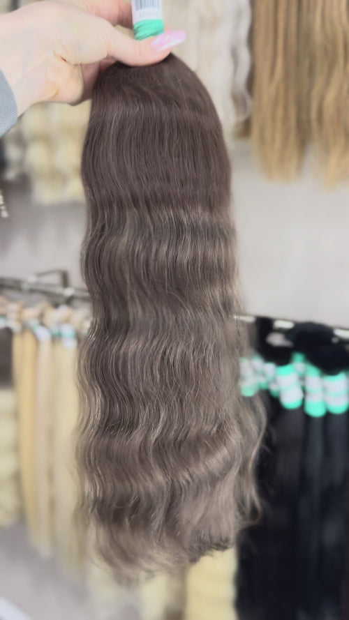 Raw Hair Extensions - Processed (wavy - Color 3 -54 cm -119 gr - 281/235)