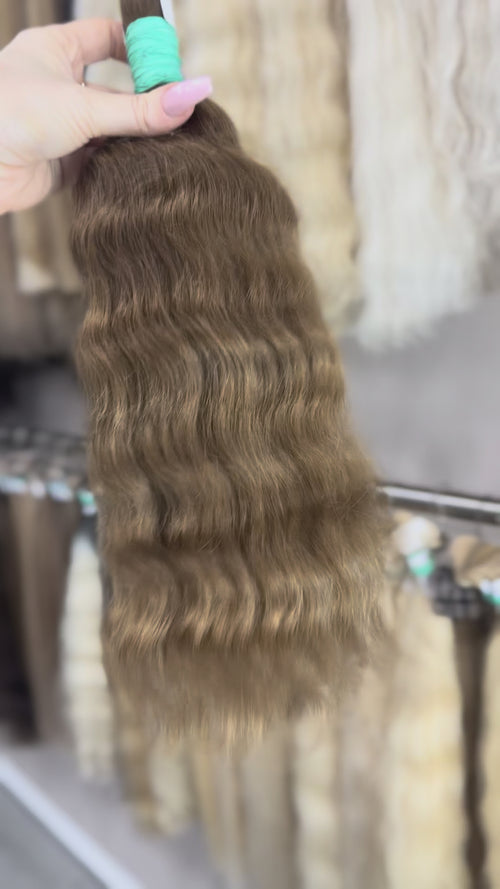 Raw Hair Extensions - Processed (Wavy - Color 6 -45 cm -112 gr - 7533/198)