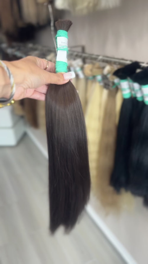 Raw Hair Extensions - Processed (straight - Color 1b -48 cm -100 gr - 216/235t)