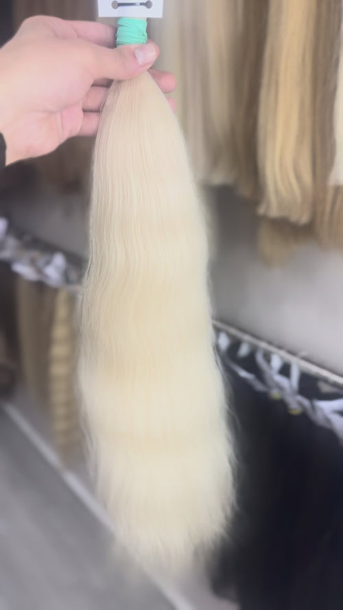 Raw Hair Extensions - Processed (Wavy - Color 201 -60 cm -122 gr - 3828/215t)