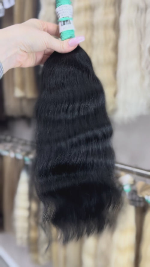 Raw Hair Extensions - Processed (Wavy - Color 1 -45 cm -114 gr - 1379/198)