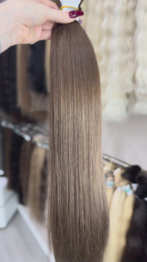 Genius Weft Hair Extensions - Processed (Straight - Color 6 -55 cm -148 gr - 4030)