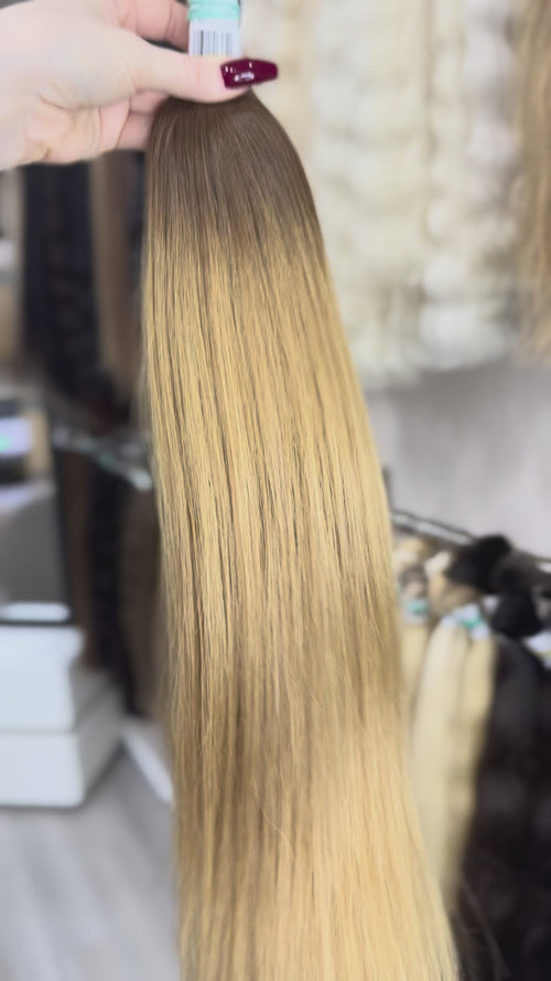 Raw Hair Extensions - Processed (Straight - Color ombre -60 cm -101 gr - 6117/221v det)