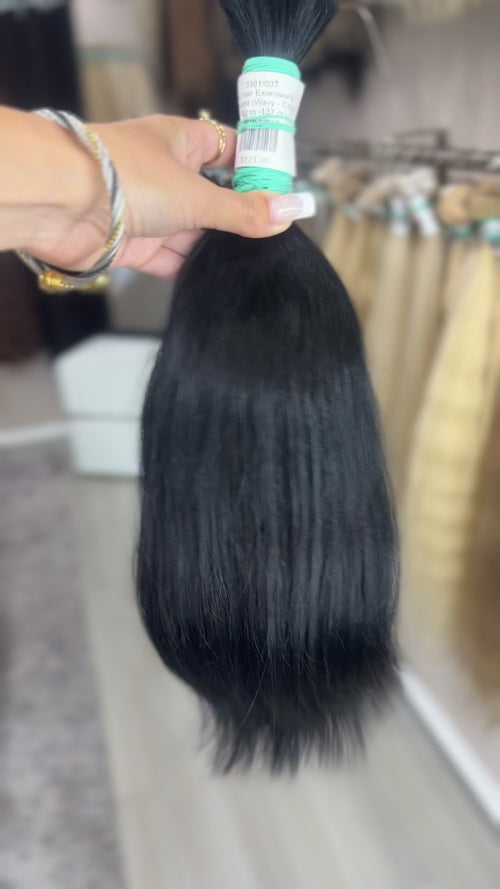 Raw Hair Extensions - Processed (Wavy - Color 1 -42 cm -137 gr)