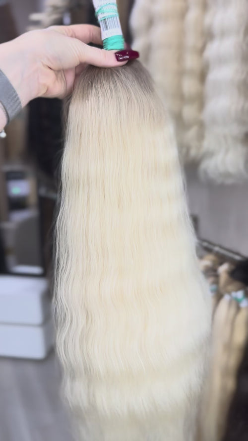 Raw Hair Extensions - Processed (Wavy - Color ombre -66 cm -116 gr - 195/233)
