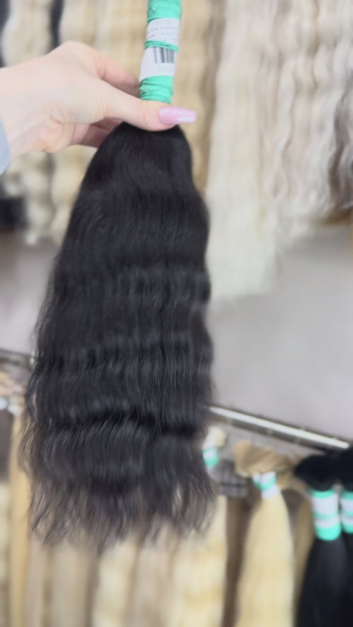 Raw Hair Extensions - Processed (Wavy - Color 1В -48 cm -117 gr - 7067/198)