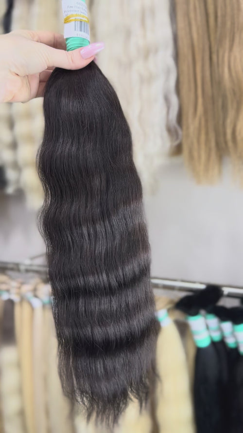 Raw Hair Extensions - Processed (wavy - Color 1b -52 cm -126 gr - 6603/196)