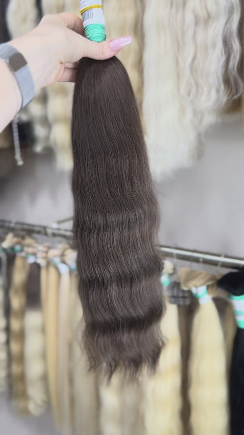 Raw Hair Extensions - Processed (wavy - Color 3 -55 cm -144 gr - 284/235)