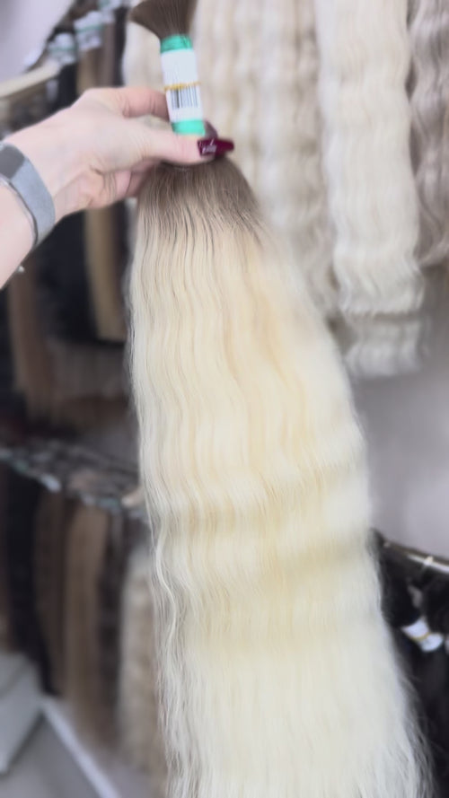 Raw Hair Extensions - Processed (Wavy - Color ombre -67 cm -131 gr - 198/233)