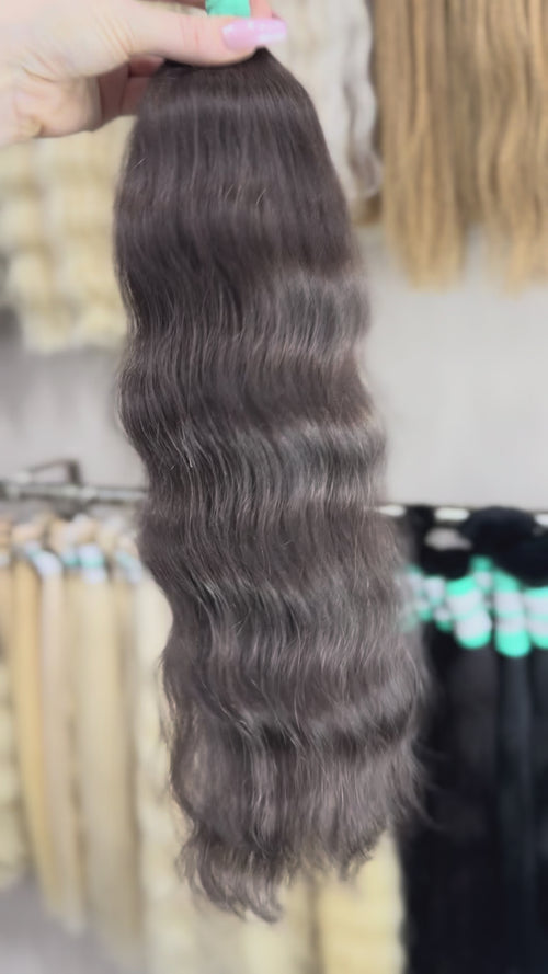 Raw Hair Extensions - Processed (wavy - Color 2 -53 cm -73 gr - 296/234)