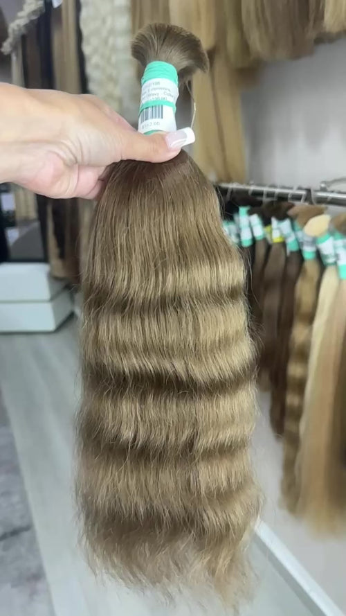 Raw Hair Extensions - Processed (Wavy - Color 6 -45 cm -120 gr)