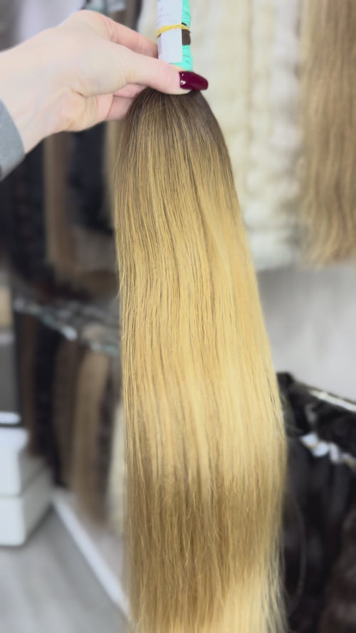 Raw Hair Extensions - Processed (Straight - Color ombre -61 cm -112 gr - 6106/221v det)