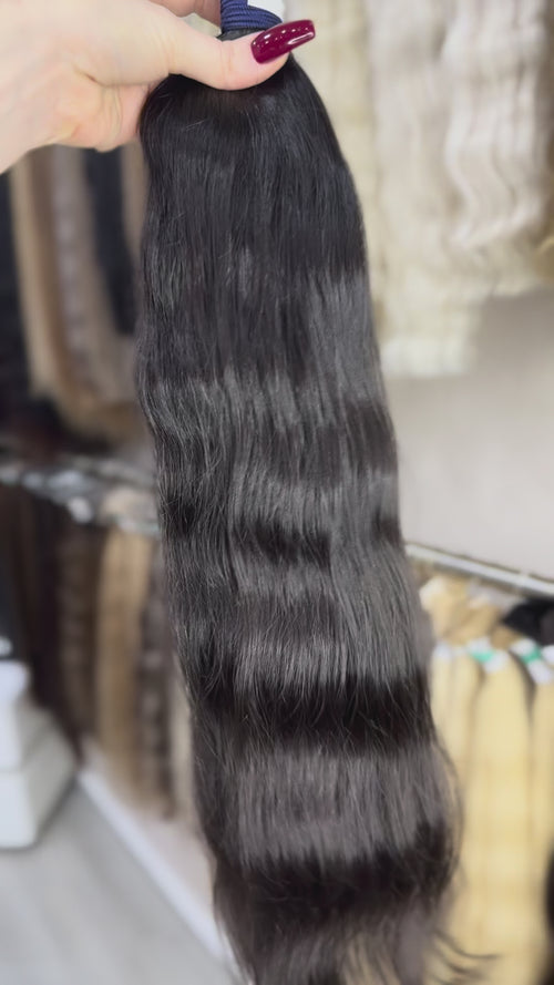 Baby Hair Extensions - Processed (wavy - Color 1b -61 cm -175 gr - 367/i)