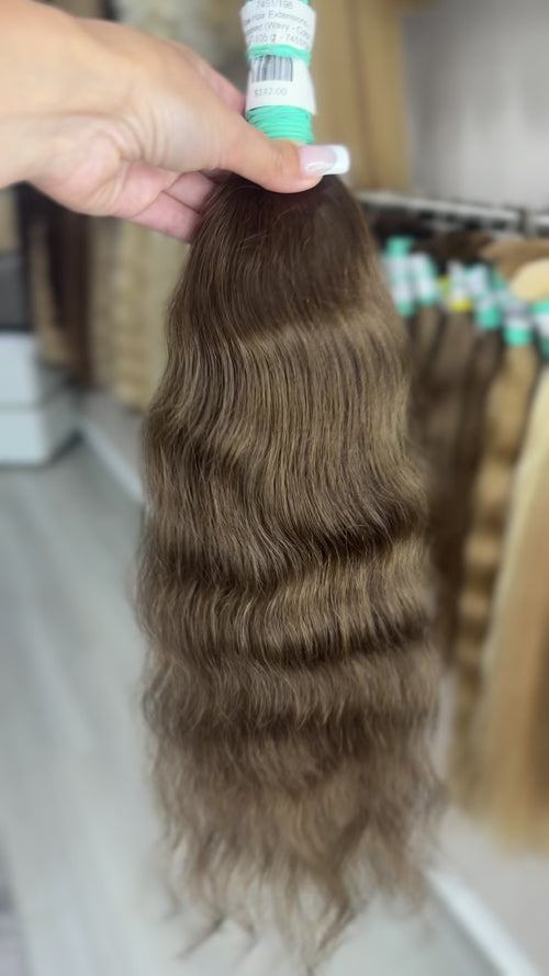 Raw Hair Extensions - Processed (Wavy - Color 3 -46 cm -105 gr - 7451/198)