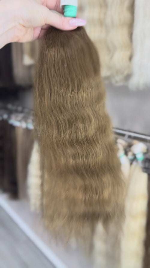 Raw Hair Extensions - Processed (Wavy - Color 4 -51 cm -84 gr)